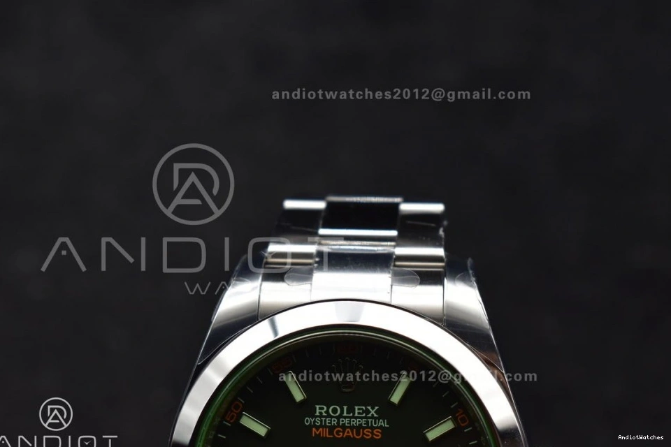 on SS Dial 914 1:1 GV VSF OdorResistant 904L Sapphire Black Edition Bracelet SS SA Milgauss Best Real Green 904L 116400 0511